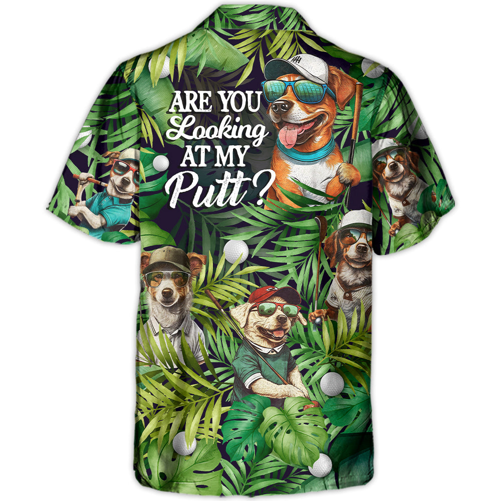 Tropical Funny Golf Dog Hawaiian Shirt For Outdoor Adventures, Coastal Travel, And Comfortable Casual Style