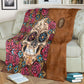 Skull Lovers Beautiful Rose Flannel Blanket For Cozy Bedroom Sofa Decor