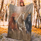 Horse Chase His Dream Flannel Blanket For Cozy Bedroom Sofa Decor