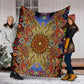Hippie Soul Floral Beautiful Flannel Blanket For Cozy Bedroom Sofa Decor