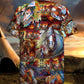 Bohemian Horse Amazing Hawaiian Shirt For Resort Getaways And Comfortable Summer Activities
