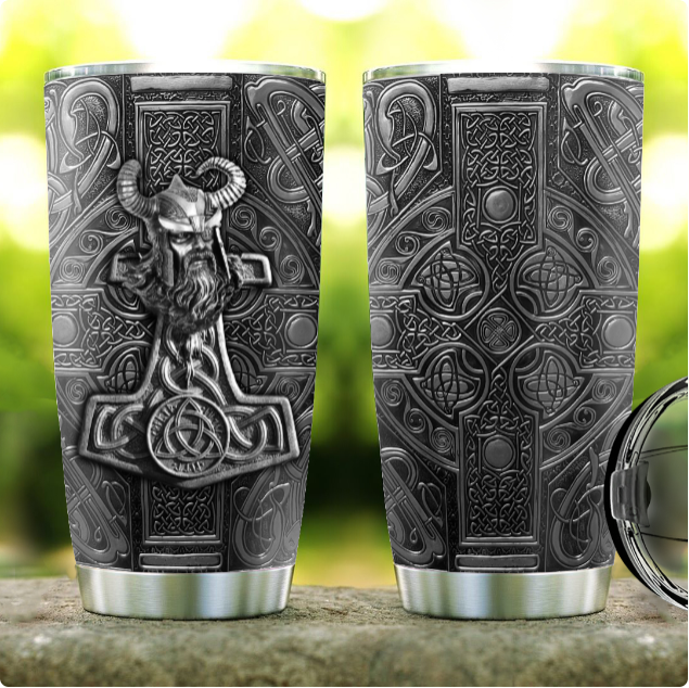 Viking Warrior Personalized 20 Oz Tumbler For Coffee Travel And Daily Drinks