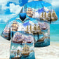 Sailing Sea Hawaiian Shirt Artwork Detail For Tropical Trips And Casual Outings