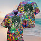 Bohemian Skull Alien Hawaiian Shirt For Beach Parties And Weekend Getaways