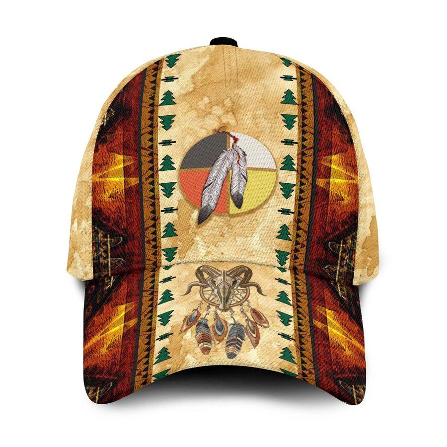 Vintage Retro Native American Pattern Classic Cap For Outdoor Travel Festivals And Relaxed Everyday Wear