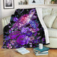 Turtle Purple Turtle Flannel Blanket For Cozy Bedroom Sofa Decor