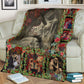 Skull You And Me Christmas Flannel Blanket For Cozy Bedroom Sofa Decor
