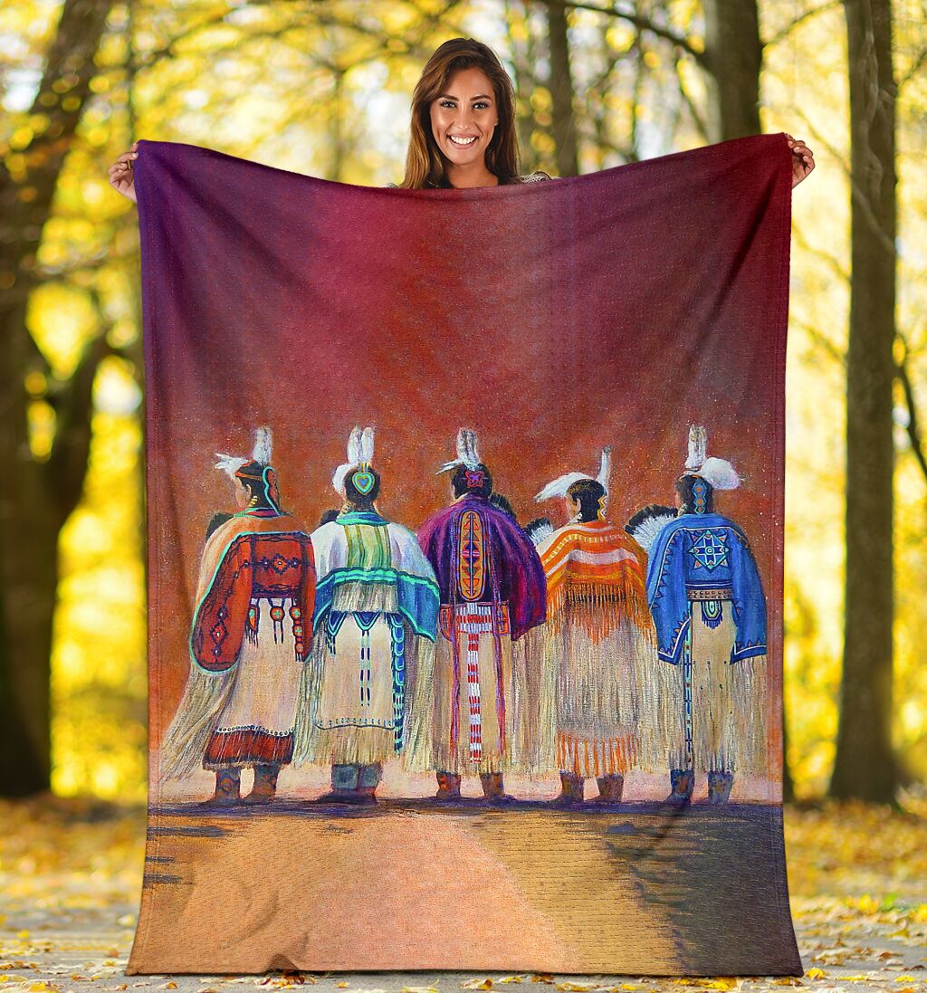 Native American Simple Flannel Blanket For Cozy Bedroom Sofa Decor