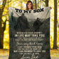 Hunting To My Son Flannel Blanket For Cozy Bedroom Sofa Decor