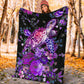 Turtle Purple Turtle Flannel Blanket For Cozy Bedroom Sofa Decor