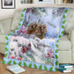 Owl Christmas Snow Flannel Blanket For Cozy Bedroom Sofa Decor