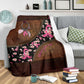 Breast Cancer Awareness Never Give Up Flannel Blanket For Cozy Bedroom Sofa Decor