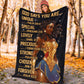 Black Girl God Says You Are African American Flannel Blanket For Cozy Bedroom Sofa Decor