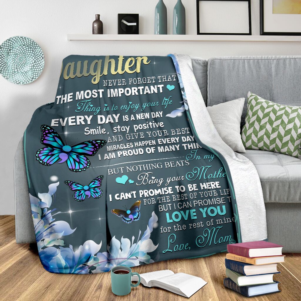 Mental Health Awareness Daughter Gift Flannel Blanket For Cozy Bedroom Sofa Decor