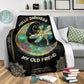 Dark Floral Hippie Flannel Blanket For Cozy Bedroom Sofa Decor