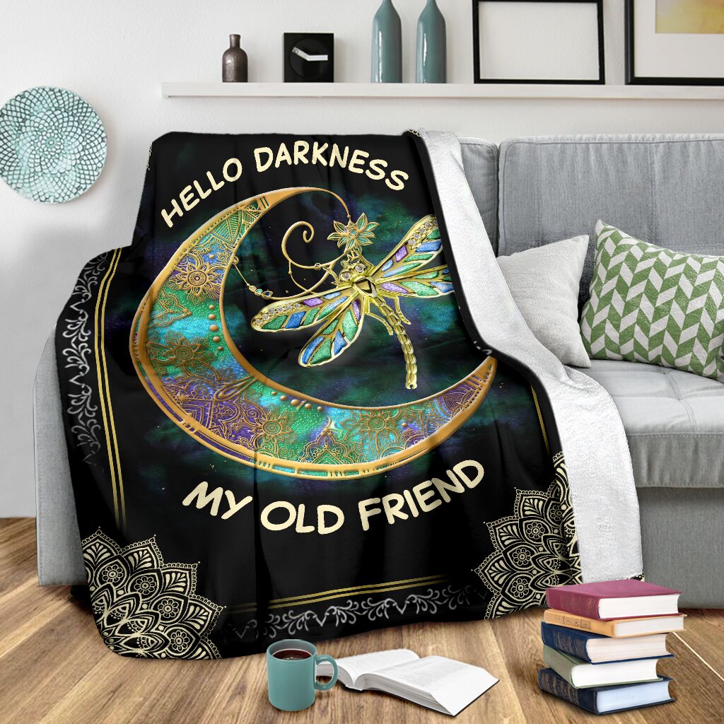 Dark Floral Hippie Flannel Blanket For Cozy Bedroom Sofa Decor