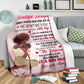 African American I Asked God For A Best Friend Flannel Blanket For Cozy Bedroom Sofa Decor