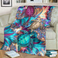 Turtle Magic Flannel Blanket For Cozy Bedroom Sofa Decor