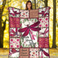 Breast Cancer Faith Hope Love Dragon Floral Flannel Blanket For Cozy Bedroom Sofa Decor