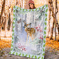 Hunting Deer Christmas Flannel Blanket For Cozy Bedroom Sofa Decor