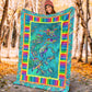 Colorful Turtle Lover Flannel Blanket For Cozy Bedroom Sofa Decor