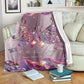 Breast Cancer Awareness Butterfly Flannel Blanket For Cozy Bedroom Sofa Decor