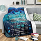 Dolphin To My Wife Dolphin In The Ocean Flannel Blanket For Cozy Bedroom Sofa Decor