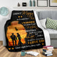 Police To My Husband Fathers Day Officer Flannel Blanket For Cozy Bedroom Sofa Decor