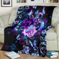 Mental Health Awareness Rose Butterfly Flannel Blanket For Cozy Bedroom Sofa Decor
