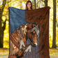 Horse Lovers Horse Pattern Flannel Blanket For Cozy Bedroom Sofa Decor