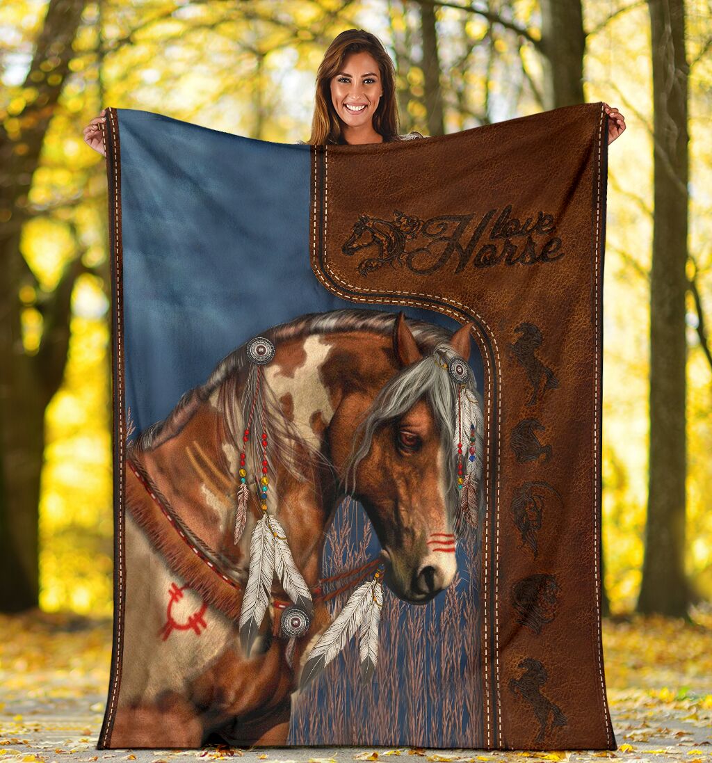 Horse Lovers Horse Pattern Flannel Blanket For Cozy Bedroom Sofa Decor