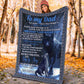Wolf To My Dad Blue Flannel Blanket For Cozy Bedroom Sofa Decor