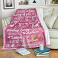 Breast Cancer Warrior Breast Cancer Awareness Flannel Blanket For Cozy Bedroom Sofa Decor