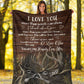 Hunting Love I Love You Flannel Blanket For Cozy Bedroom Sofa Decor