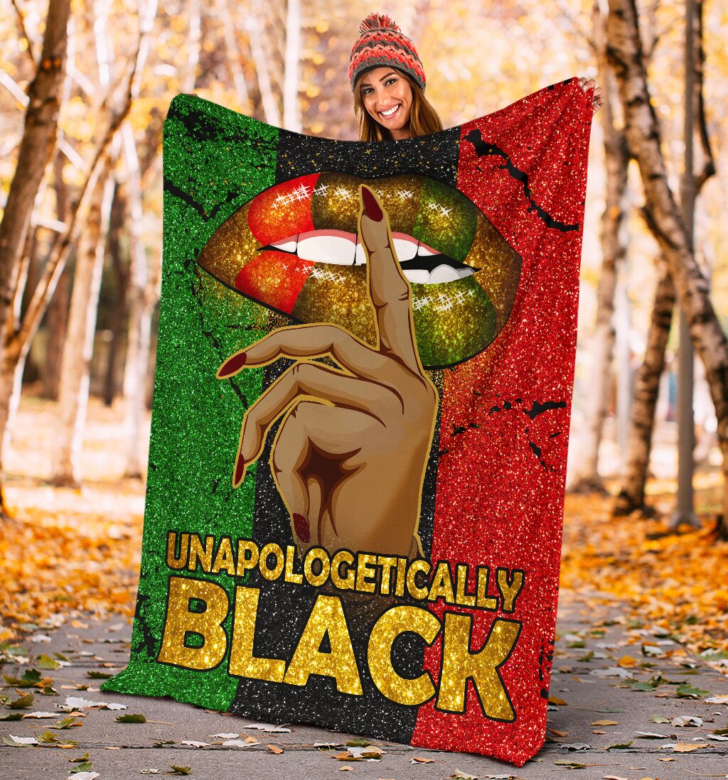 Black Woman Unapologetically Black African American Flannel Blanket For Cozy Bedroom Sofa Decor