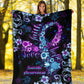Mental Health Awareness Floral Flannel Blanket For Cozy Bedroom Sofa Decor