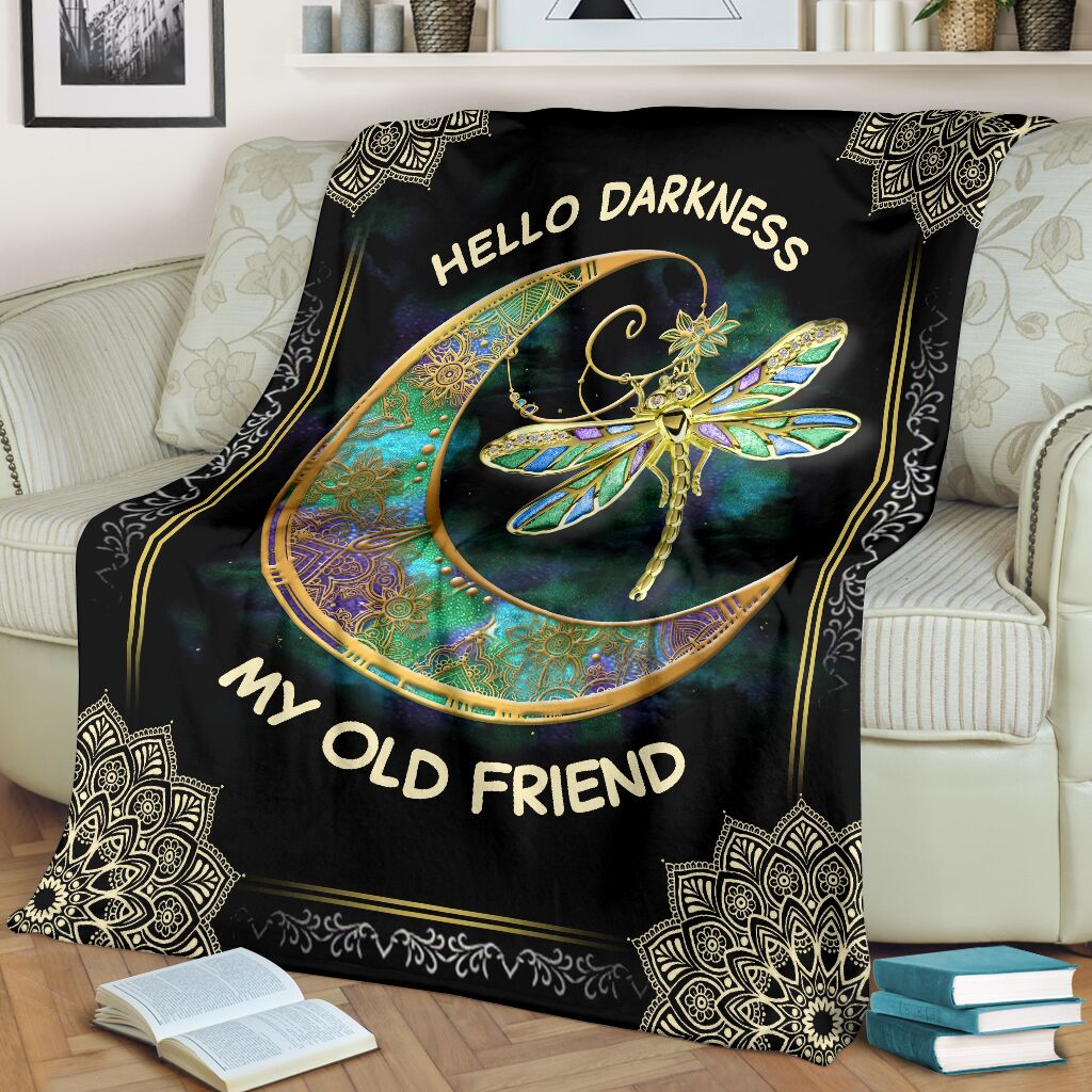 Dark Floral Hippie Flannel Blanket For Cozy Bedroom Sofa Decor
