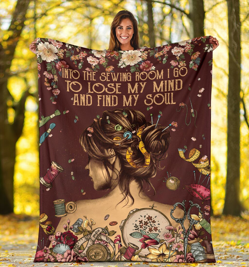Sewing Into The Sewing Room Flannel Blanket For Cozy Bedroom Sofa Decor
