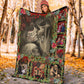 Skull You And Me Christmas Flannel Blanket For Cozy Bedroom Sofa Decor