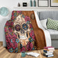 Skull Lovers Beautiful Rose Flannel Blanket For Cozy Bedroom Sofa Decor