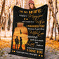 Police To My Husband Fathers Day Officer Flannel Blanket For Cozy Bedroom Sofa Decor