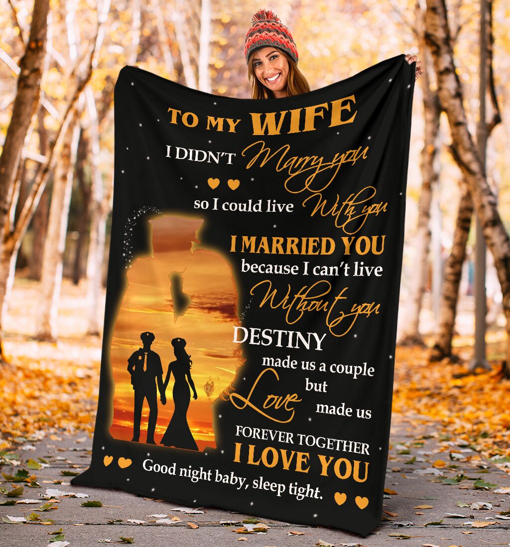 Police To My Husband Fathers Day Officer Flannel Blanket For Cozy Bedroom Sofa Decor