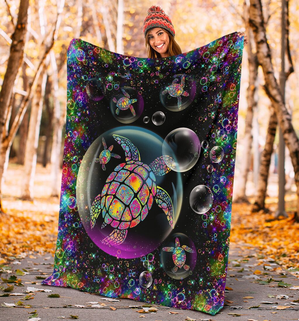 Turtle Lovers Turtle Playing Flannel Blanket For Cozy Bedroom Sofa Decor