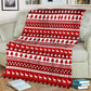 Asl Christmas Red Pattern Flannel Blanket For Cozy Bedroom Sofa Decor