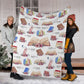 Book Lovers Book Flannel Blanket For Cozy Bedroom Sofa Decor