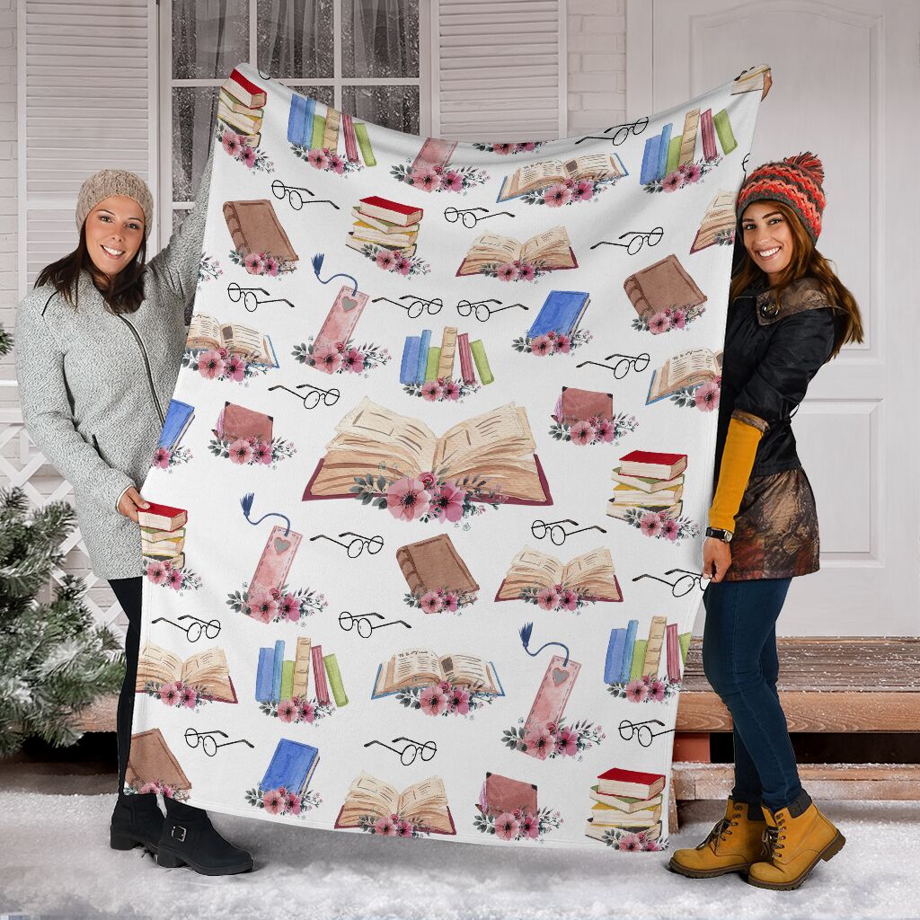 Book Lovers Book Flannel Blanket For Cozy Bedroom Sofa Decor