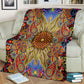 Hippie Soul Floral Beautiful Flannel Blanket For Cozy Bedroom Sofa Decor