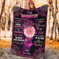 Breast Cancer To My Daughter Breast Cancer Awareness Flannel Blanket For Cozy Bedroom Sofa Decor