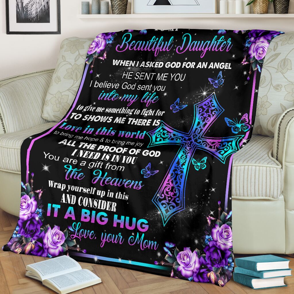 God I Asked God For A Best Friend Christian Flannel Blanket For Cozy Bedroom Sofa Decor