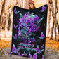 Hope Awareness Butterfly Flannel Blanket For Cozy Bedroom Sofa Decor